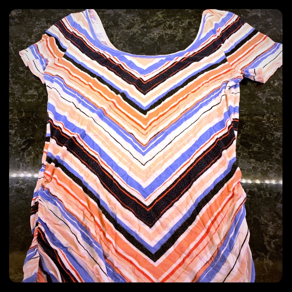 Adorable striped scoop neck tee